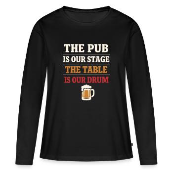 Communauté de musique folk Shanty Crew - T-shirt manches longues Premium bio Femme - noir - Devant - Julia (174cm)