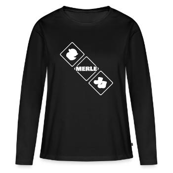 Merle - T-shirt manches longues Premium bio Femme - noir - Devant - Julia (174cm)
