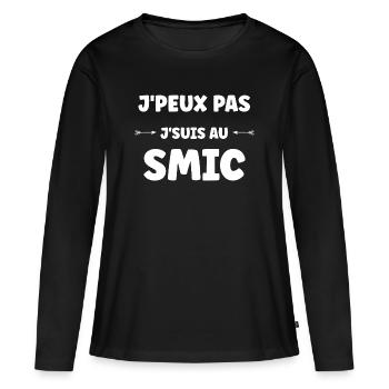I can't, I'm on the minimum wage - Women's Premium Organic Long Sleeve Shirt - black - Front - Julia (174cm)