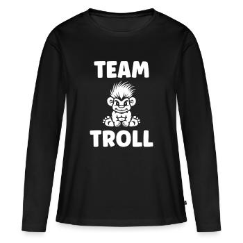Troll  - T-shirt manches longues Premium bio Femme - noir - Devant - Julia (174cm)