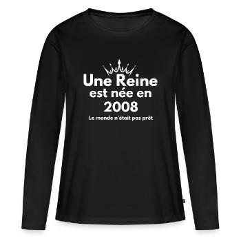 Queen born in 2008 - 18 years old - Women's Premium Organic Long Sleeve Shirt - black - Front - Julia (174cm)