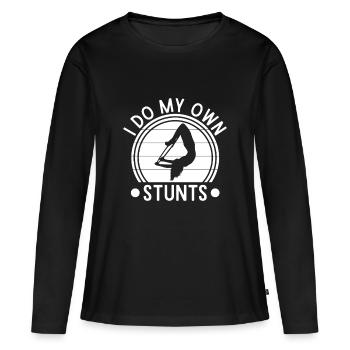 Circus Graphic I Do My Own Stunts Circus Gift Idea - Women's Premium Organic Long Sleeve Shirt - black - Front - Julia (174cm)