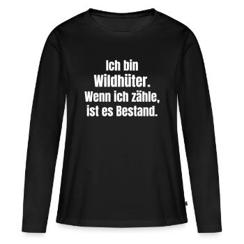 Compteur d’inventaire du Garde-chasse - T-shirt manches longues Premium bio Femme - noir - Devant - Julia (174cm)