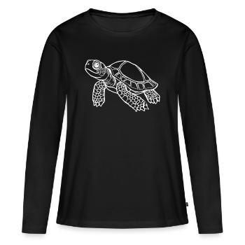 Turtle Turtles - Women's Premium Organic Long Sleeve Shirt - black - Front - Julia (174cm)