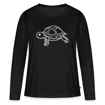 Turtle Turtles - Women's Premium Organic Long Sleeve Shirt - black - Front - Julia (174cm)