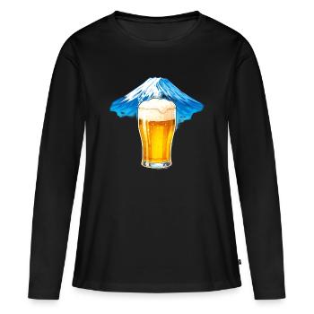 Biergipfel Panorama - Frauen Premium Bio Langarmshirt - Schwarz - Vorne - Julia (174cm)