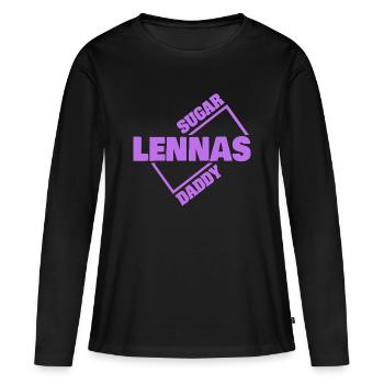 Lennas - T-shirt manches longues Premium bio Femme - noir - Devant - Julia (174cm)