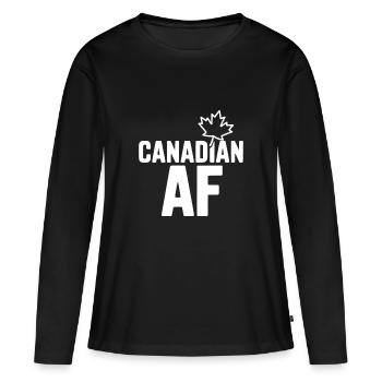 Kanadische Luftwaffe - Frauen Premium Bio Langarmshirt - Schwarz - Vorne - Julia (174cm)