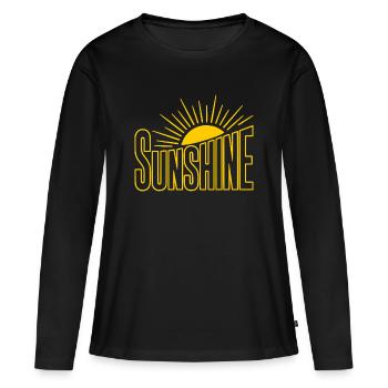 Sonnenstrahl Sunshine Logo - Frauen Premium Bio Langarmshirt - Schwarz - Vorne - Julia (174cm)