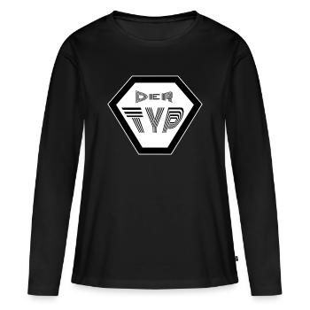 Le Mec Super Mec Super Mec Super GARS - T-shirt manches longues Premium bio Femme - noir - Devant - Julia (174cm)
