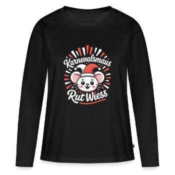 Souris de Carnaval, Rut, Wiess, Cologne, Cologne, Souris de Carnaval, - T-shirt manches longues Premium bio Femme - noir - Devant - Julia (174cm)