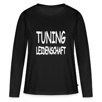 tuning - Women's Premium Organic Long Sleeve Shirt - black - Front - Julia (174cm)