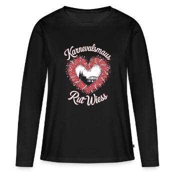 Souris de Carnaval, Rut, Wiess, Cologne, Cologne, Souris de Carnaval, - T-shirt manches longues Premium bio Femme - noir - Devant - Julia (174cm)