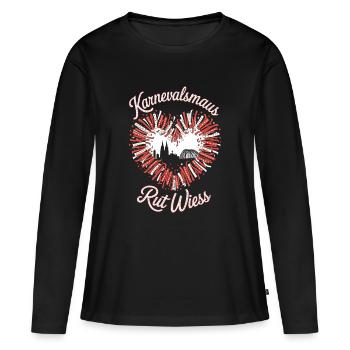 Souris de Carnaval, Rut, Wiess, Cologne, Cologne, Souris de Carnaval, - T-shirt manches longues Premium bio Femme - noir - Devant - Julia (174cm)