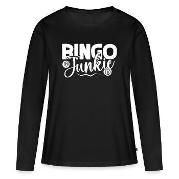 Bingo Player Bingo Junkie Bingo - Women's Premium Organic Long Sleeve Shirt - black - Front - Julia (174cm)