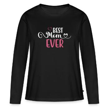 Die beste Mutter aller Zeiten - Frauen Premium Bio Langarmshirt - Schwarz - Vorne - Julia (174cm)