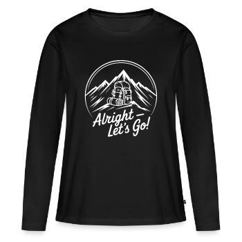 Summit Assault Backpack Motif - Women's Premium Organic Long Sleeve Shirt - black - Front - Julia (174cm)
