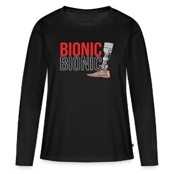 Chirurgie du genou Chirurgie du genou - T-shirt manches longues Premium bio Femme - noir - Devant - Julia (174cm)