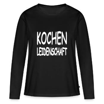 Cuire - T-shirt manches longues Premium bio Femme - noir - Devant - Julia (174cm)