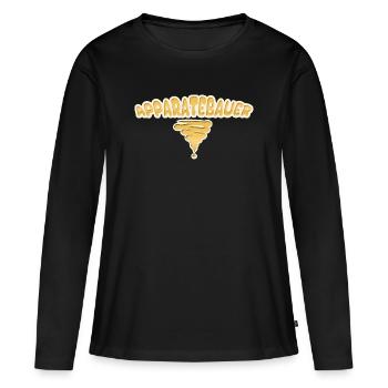 Style Apparatebauer - Frauen Premium Bio Langarmshirt - Schwarz - Vorne - Julia (174cm)