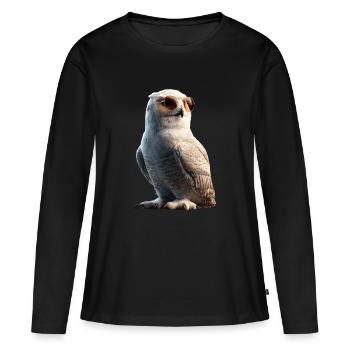 Chouette blanche Chouette Chouette Chouette Chouette Chouette Chouette des neiges - T-shirt manches longues Premium bio Femme - noir - Devant - Julia (174cm)
