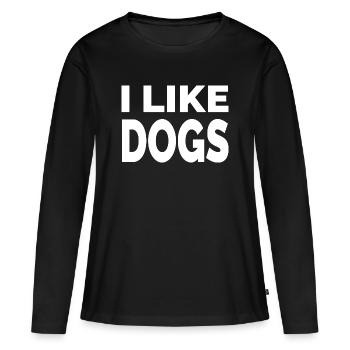 canine - T-shirt manches longues Premium bio Femme - noir - Devant - Julia (174cm)
