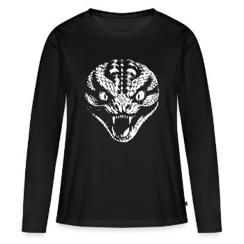 Serpent - T-shirt manches longues Premium bio Femme - noir - Devant - Julia (174cm)