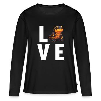 Salamandre de feu Salamandre - T-shirt manches longues Premium bio Femme - noir - Devant - Julia (174cm)