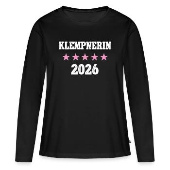 Plumber 2026 Profession Job Work Training Apprenticeship - Women's Premium Organic Long Sleeve Shirt - black - Front - Julia (174cm)