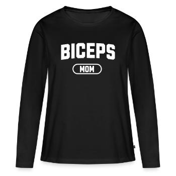 Biceps Mom - Women's Premium Organic Long Sleeve Shirt - black - Front - Julia (174cm)