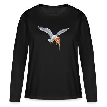 Boulderer Colorsplash Boulder Bouldern - Frauen Premium Bio Langarmshirt - Schwarz - Vorne - Julia (174cm)