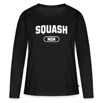 Squash Mom - Frauen Premium Bio Langarmshirt - Schwarz - Vorne - Julia (174cm)