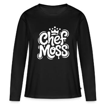 Chef Moss Graffiti-Logo - Frauen Premium Bio Langarmshirt - Schwarz - Vorne - Julia (174cm)