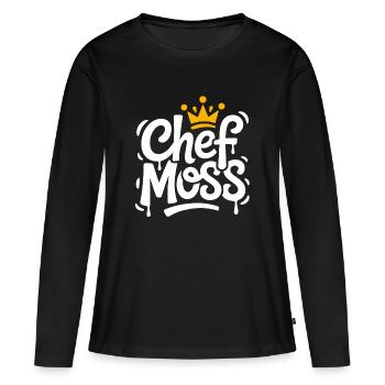 Couronne du roi de Chefmoss - T-shirt manches longues Premium bio Femme - noir - Devant - Julia (174cm)
