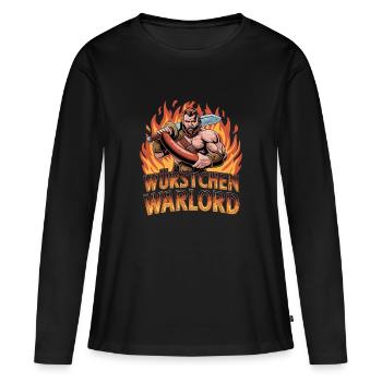 Saucisse Grill Maître Grill Saucisse Barbecue - T-shirt manches longues Premium bio Femme - noir - Devant - Julia (174cm)