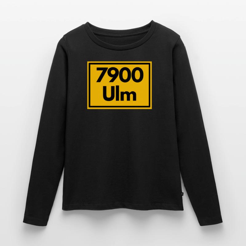 OLD POSTCODE POSTCODE RETRO 7900 ULM MÜNSTERSTADT Women's Premium Organic Long Sleeve Shirt