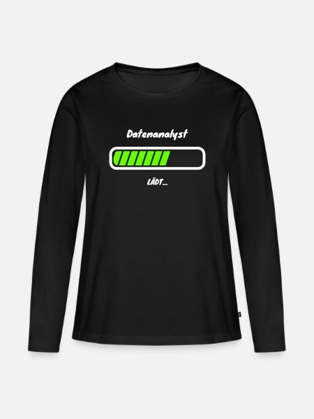 Datenanalyst Loading Data Analyst Statistik - Frauen Premium Bio Langarmshirt - Schwarz