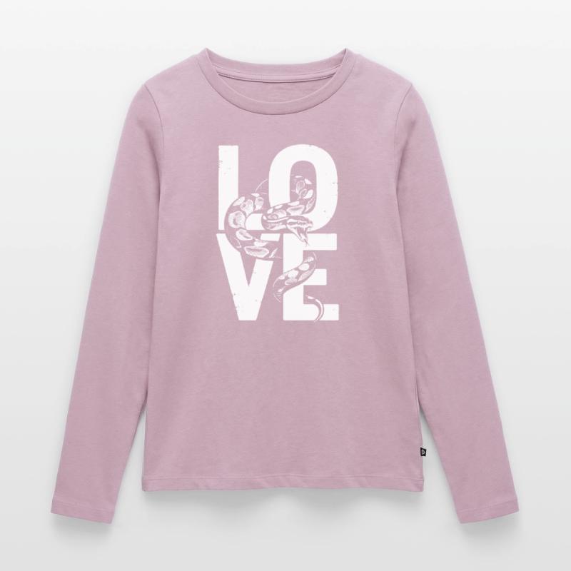 Königspython Schlangen LOVE Terrarium Python Frauen Premium Bio Langarmshirt