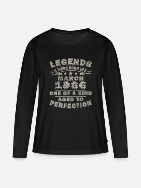 März 1966 - Frauen Premium Bio Langarmshirt - Schwarz
