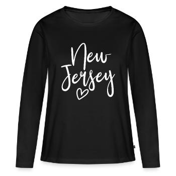 Cœur du New Jersey Amour des femmes New Jersey - T-shirt manches longues Premium bio Femme - noir - Devant - Julia (174cm)