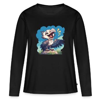 Vulture - Women's Premium Organic Long Sleeve Shirt - black - Front - Julia (174cm)