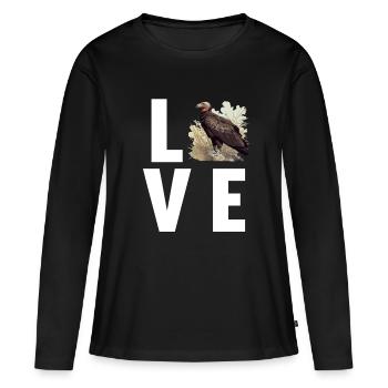 Vulture - Women's Premium Organic Long Sleeve Shirt - black - Front - Julia (174cm)