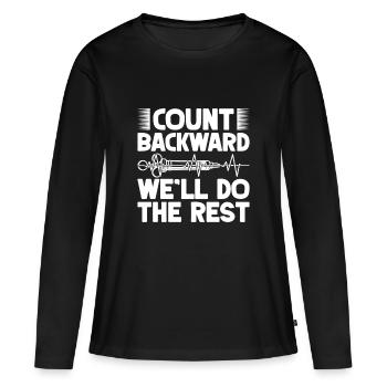 Anesthesiologist Count Backward Anesthesia - Women's Premium Organic Long Sleeve Shirt - black - Front - Julia (174cm)