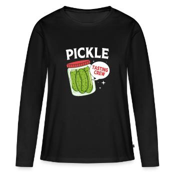 Essiggurke Gurke Gurken - Frauen Premium Bio Langarmshirt - Schwarz - Vorne - Julia (174cm)