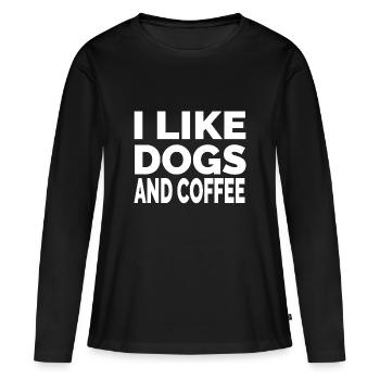 canine - T-shirt manches longues Premium bio Femme - noir - Devant - Julia (174cm)