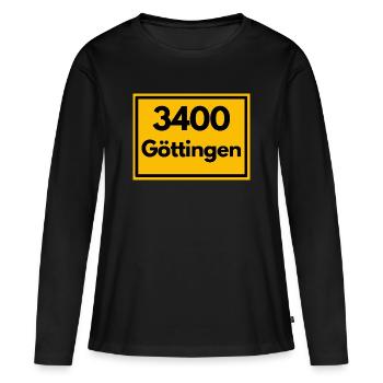 ANCIEN CODE POSTAL RETRO 3400 UNIVERS DE GÖTTINGEN - T-shirt manches longues Premium bio Femme - noir - Devant - Julia (174cm)