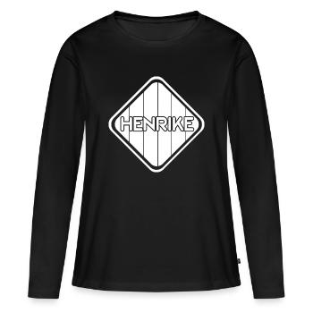 Avant, en cadeau - T-shirt manches longues Premium bio Femme - noir - Devant - Julia (174cm)