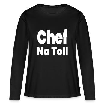 Chef - Frauen Premium Bio Langarmshirt - Schwarz - Vorne - Julia (174cm)