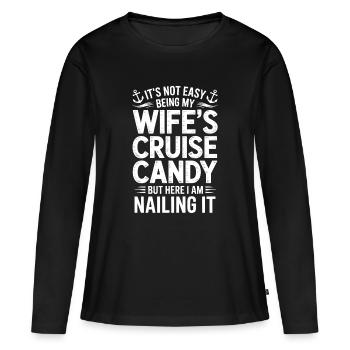 Ehefrau Sprüche Ehefrauen Lustige Ehefrau Geschenk - Frauen Premium Bio Langarmshirt - Schwarz - Vorne - Julia (174cm)