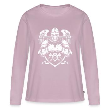 MMA de boxe Knight - T-shirt manches longues Premium bio Femme - rose poudré - Devant - Julia (174cm)
